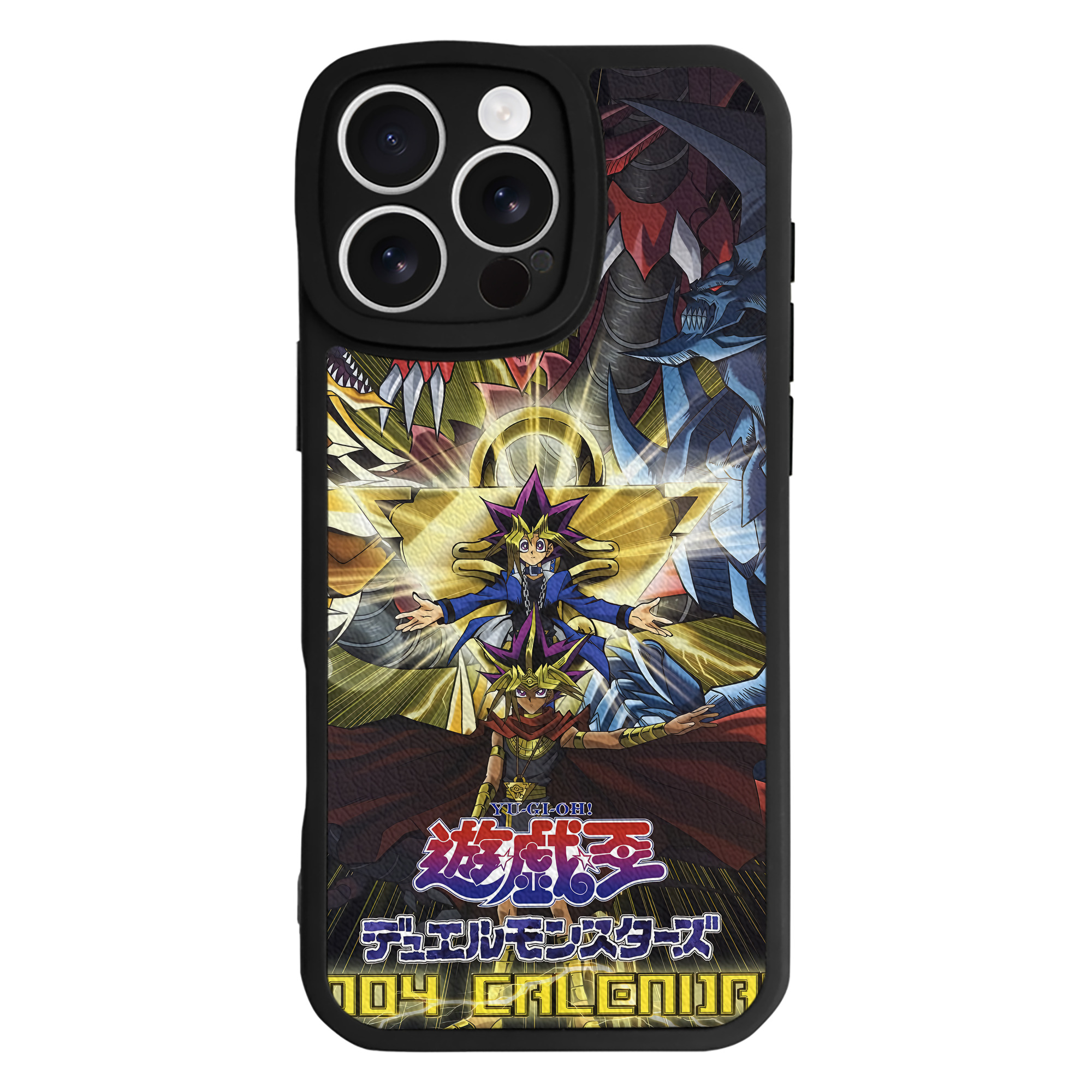 （画像用） 遊☆戯☆王 Yu-Gi-Oh! 【iPhone 16シリーズ対応】シリコンスマホケース（レザー調） 材質：シリコン